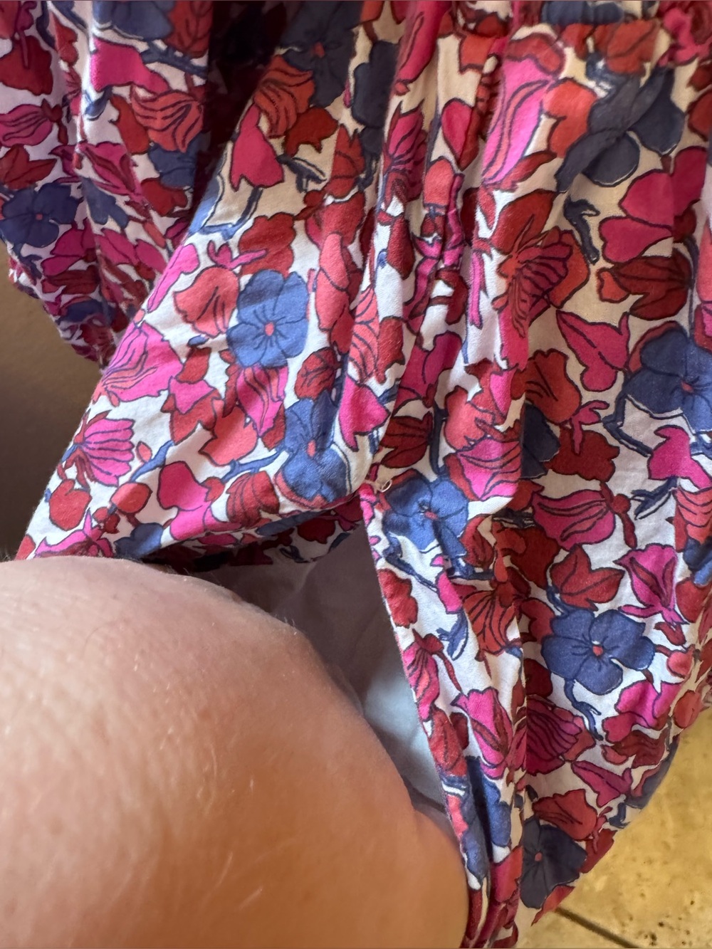 J Crew Large EUC V-Neck Cotton Berry Floral Lined Midi Dress with pockets - Picture 6 of 9
